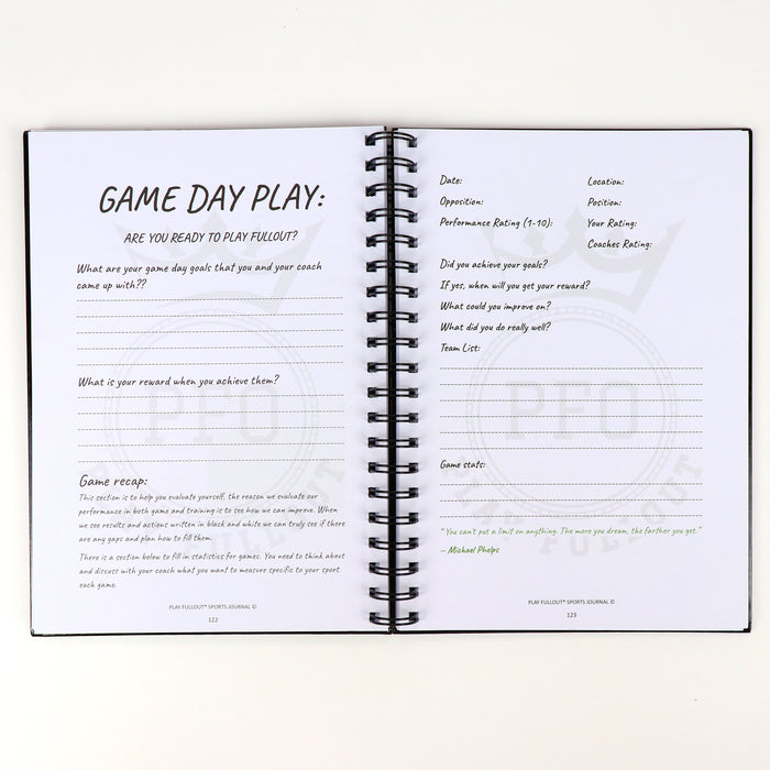 A real page from the Play FullOut journal